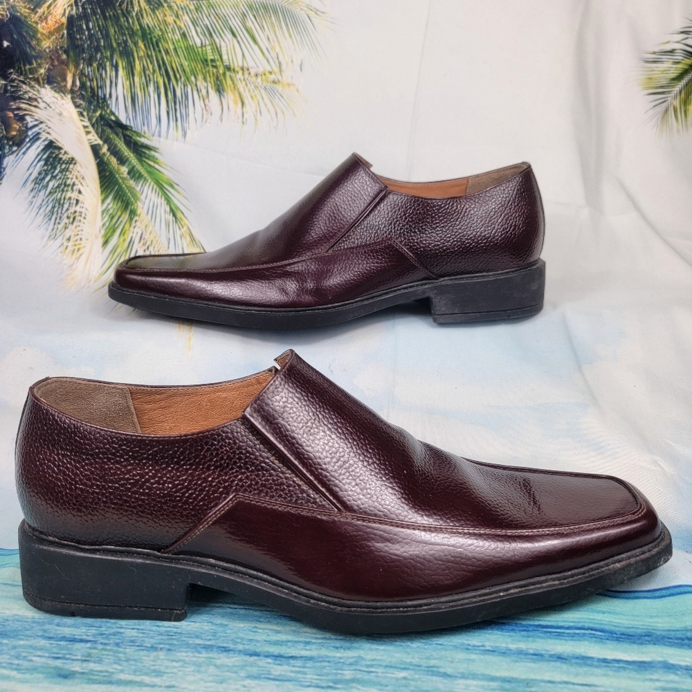 Hawaldi Brown Leather Slip-On Shoes Mens EU39